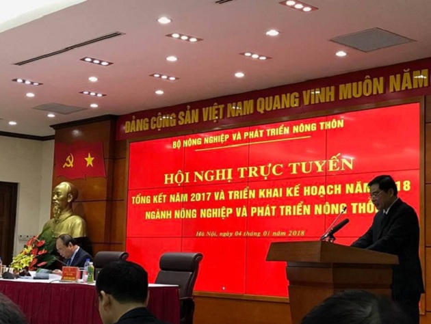 Hội nghị trực tuyến "Tổng kết năm 2017 và triển khai kế hoạch năm 2018 ngành Nông nghiệp và Phát triển nông thôn"